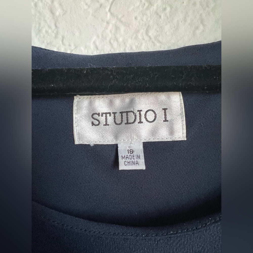 Studio I Navy Slip Dress - Picture 2 of 4